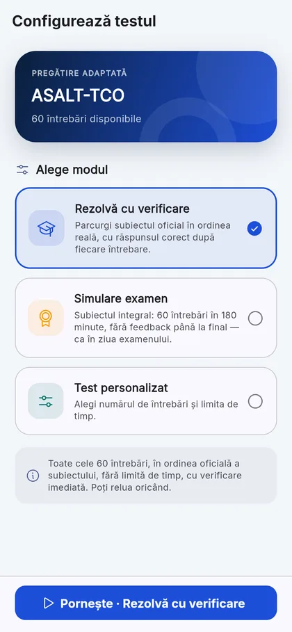 Un subiect oficial, gata de rezolvat cu verificare sau contra cronometru